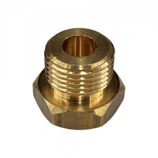 [TBR18M18] Brass Temp Bush Reducer 1/8" (8.4mm) Female NPT Thread to M18-1.5 Male Thread